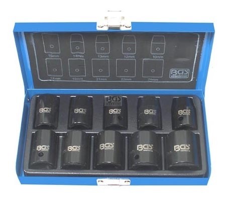 BGS set nasadnih ključeva udarnih 10-24mm 1/2' 10-dij. pro+  5205